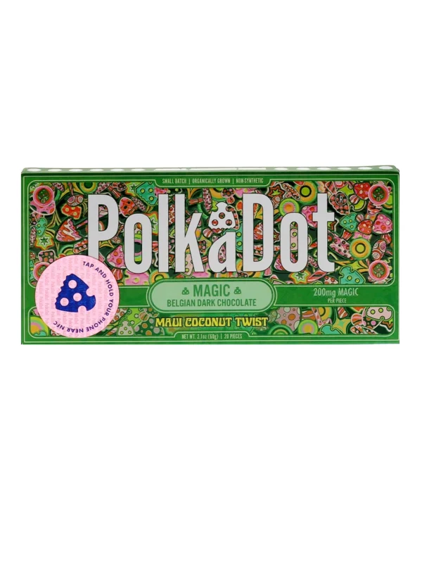 Polka Dot Maui Coconut Twist Belgian Dark Chocolate